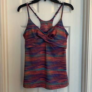 REI Women's Colorful Striped Sporty Yoga Tank Top